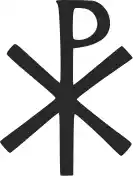 Chi-Rho monogram formed from the Greek letters Chi and Rho