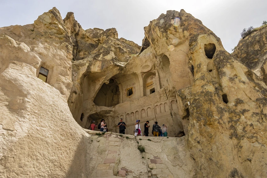 Entrance to Göreme Open-Air Museum with rock-cut churches
