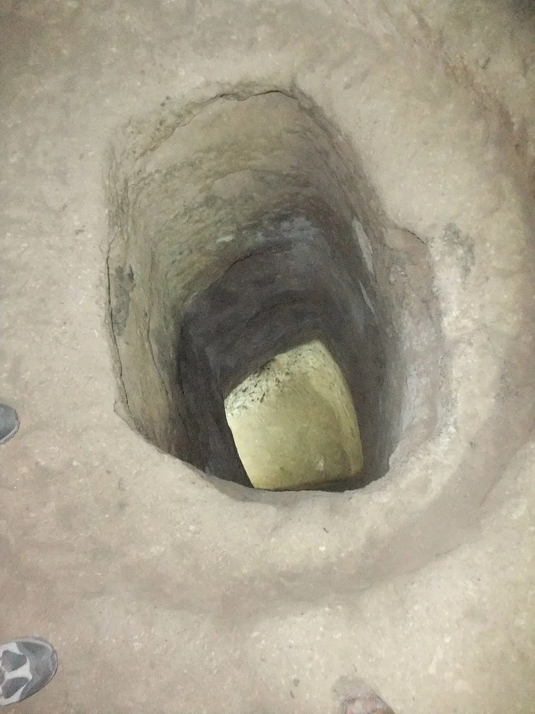 Carved chambers and passage inside the underground settlement of Güzelyurt