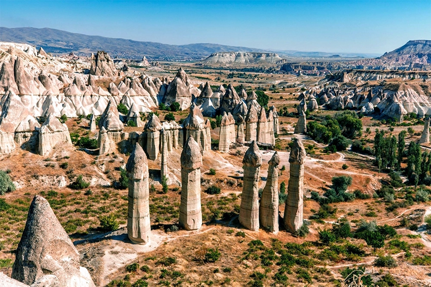Love Valley overview with fairy chimneys