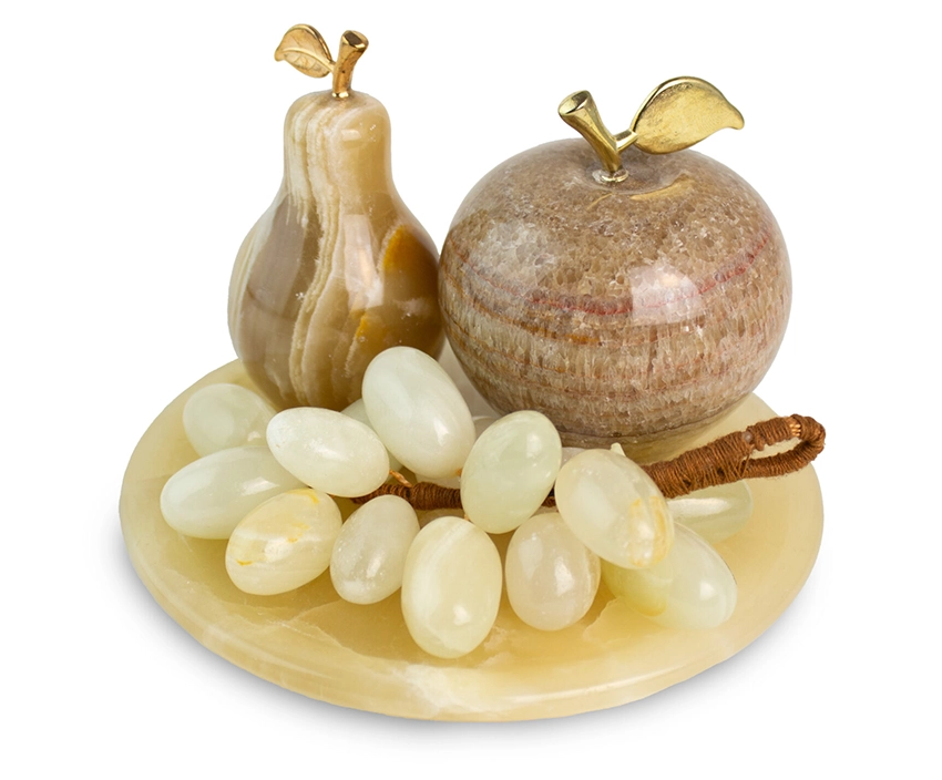 Onyx stone vases, lamps, and decorative objects in Cappadocia workshop