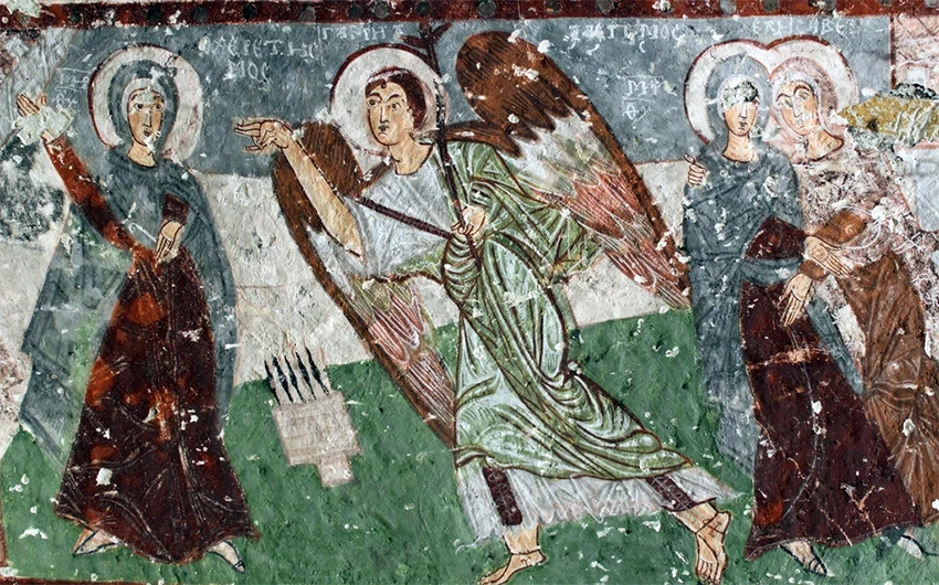 Pancarlık Church 11th-century Byzantine fresco scenes of Christ and saints