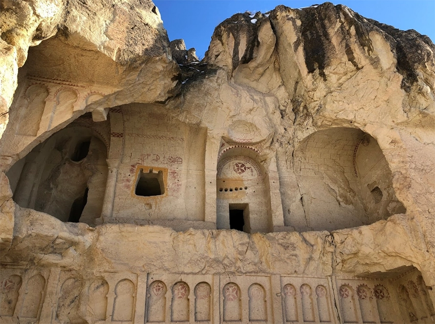Virgin Mary Church exterior view in Kılıçlar Valley, Cappadocia