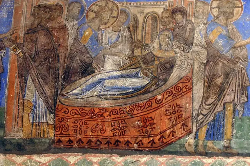New Tokalı Church fresco showing Jesus raising Jairus